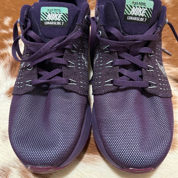 Nike Shoes - Nike Lunar Glide 7 Women’s H2O Repel Tennis Shoes Size 7 Purple